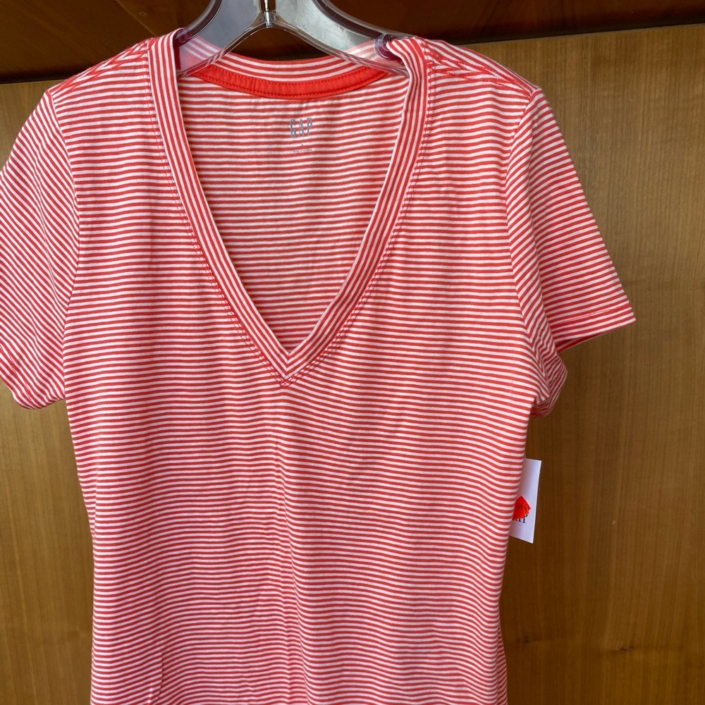 NEW with tags Gap V neck stripe t-shirt